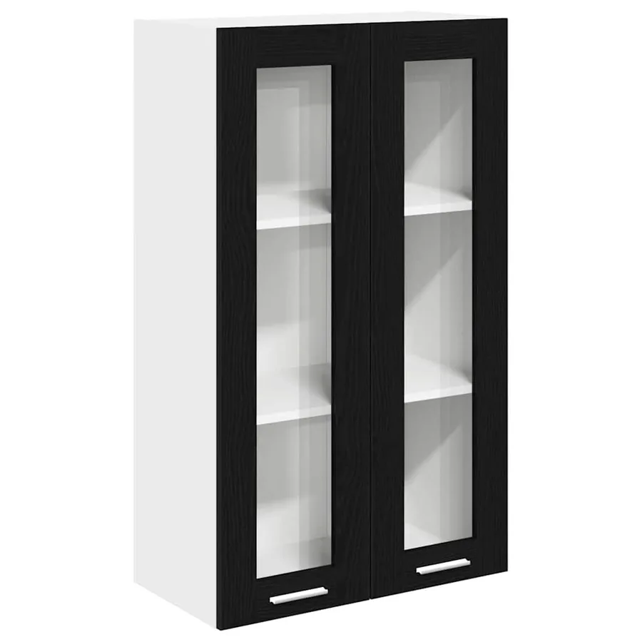 Armoire suspendue avec porte Riga Chêne noir 60 x 31 x 100 cm - 2