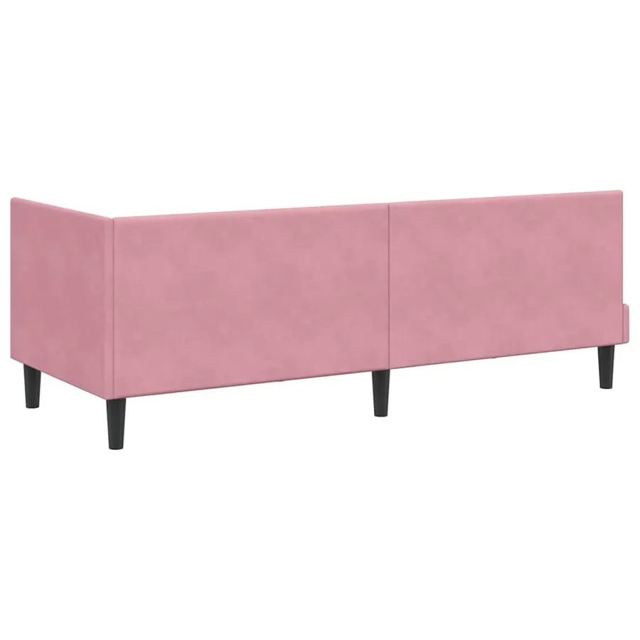 Cadre de lit d'angle Rose 80 cm x 200 cm Velours - 7