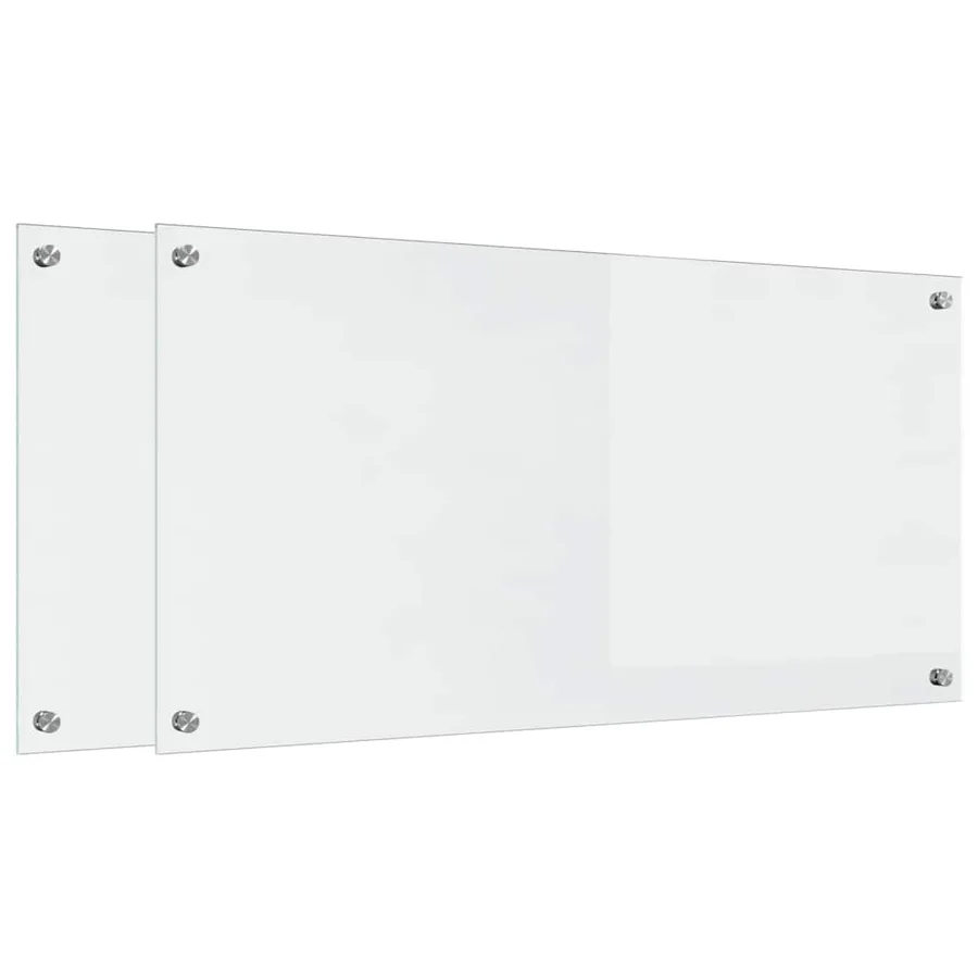 Crédence de cuisine 2 pcs Transparent 100 x 50 cm verre trempé - 2