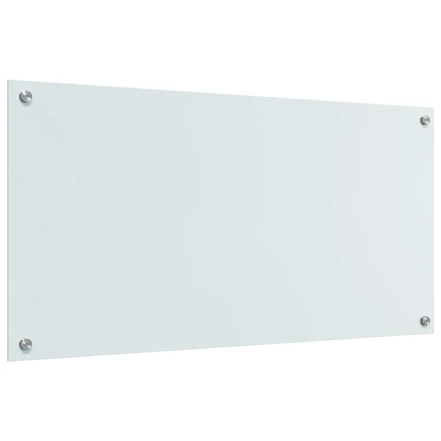 Crédence de cuisine 2 pcs Blanc 100 x 50 cm verre trempé - 6