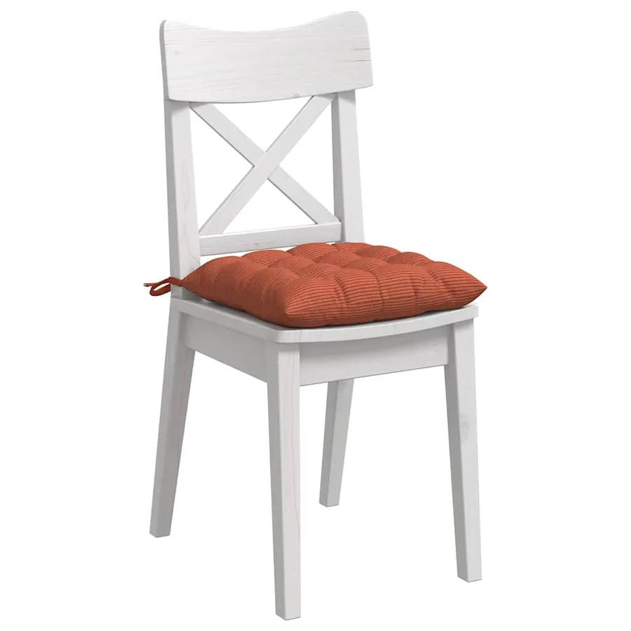 Coussins de siège 4 pcs Rouge orange 40 x 40 x 6 cm - 3