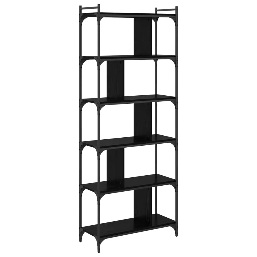 Bibliothèque Chêne noir 76 x 32 x 192 cm Bois d'ingénierie - 2