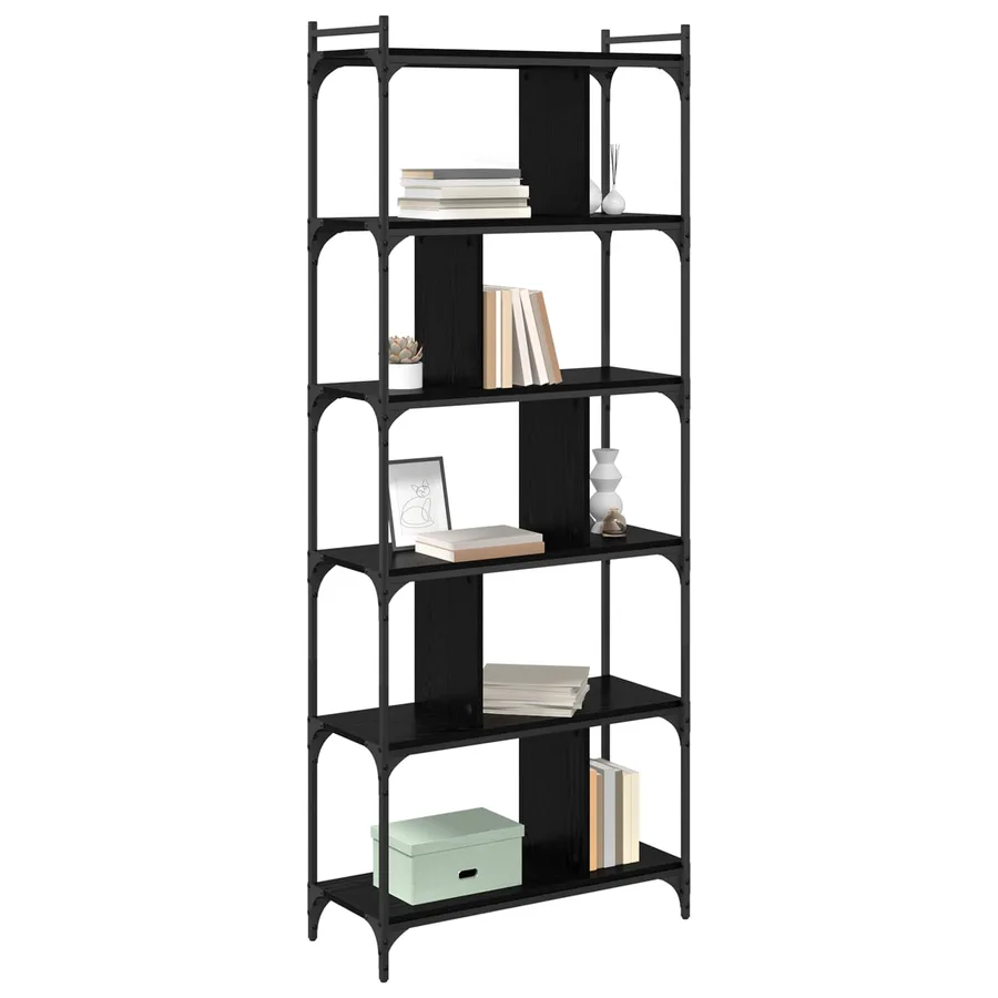Bibliothèque Chêne noir 76 x 32 x 192 cm Bois d'ingénierie - 3