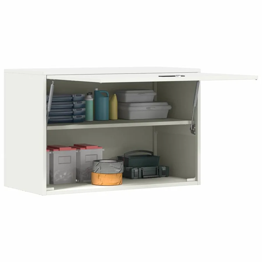 Armoire murale pour garage Blanc 80 x 40 x 53 cm - 3