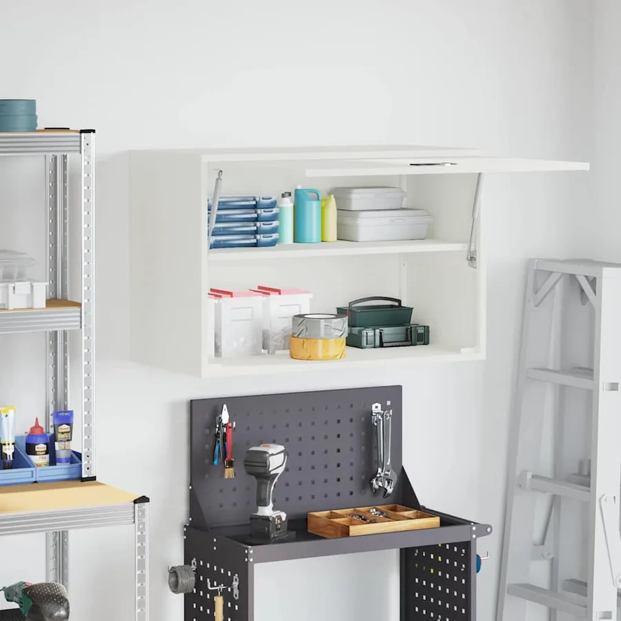 Armoire murale pour garage Blanc 80 x 40 x 53 cm - 4