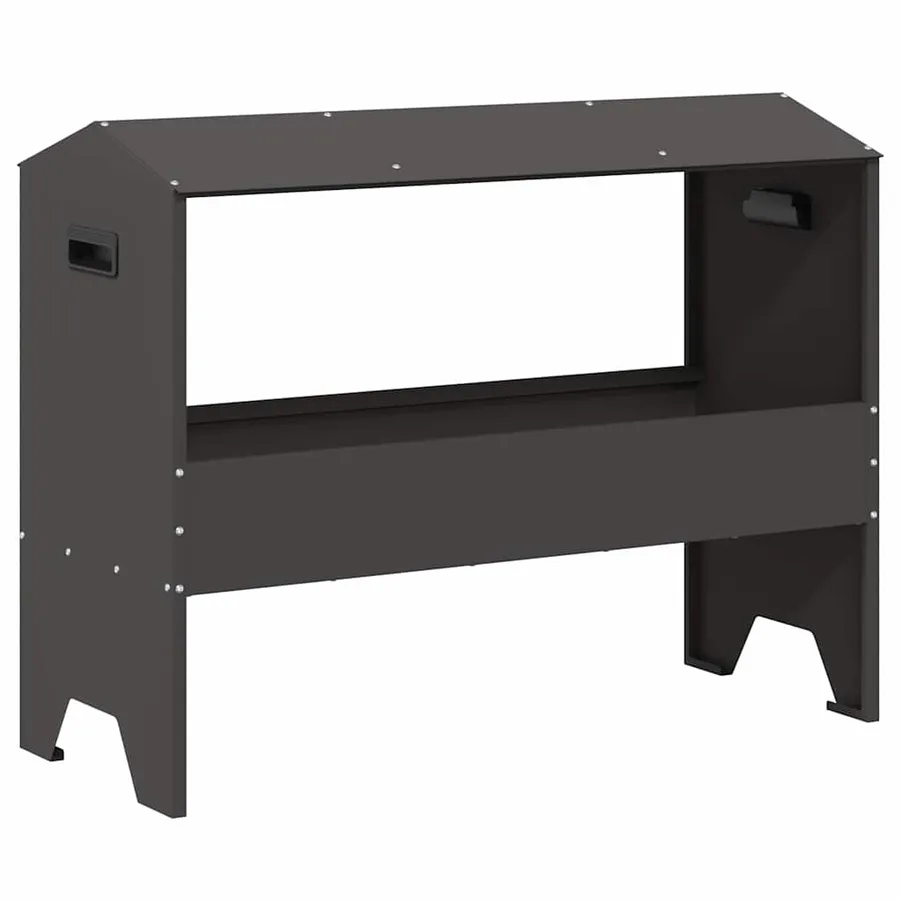 Trough d'alimentation pour le bétail Noir 79 x 35 x 62 cm - 2