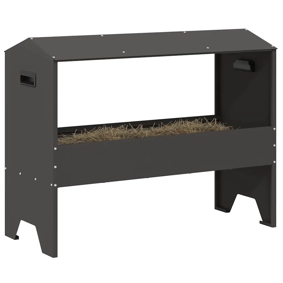 Trough d'alimentation pour le bétail Noir 79 x 35 x 62 cm - 3