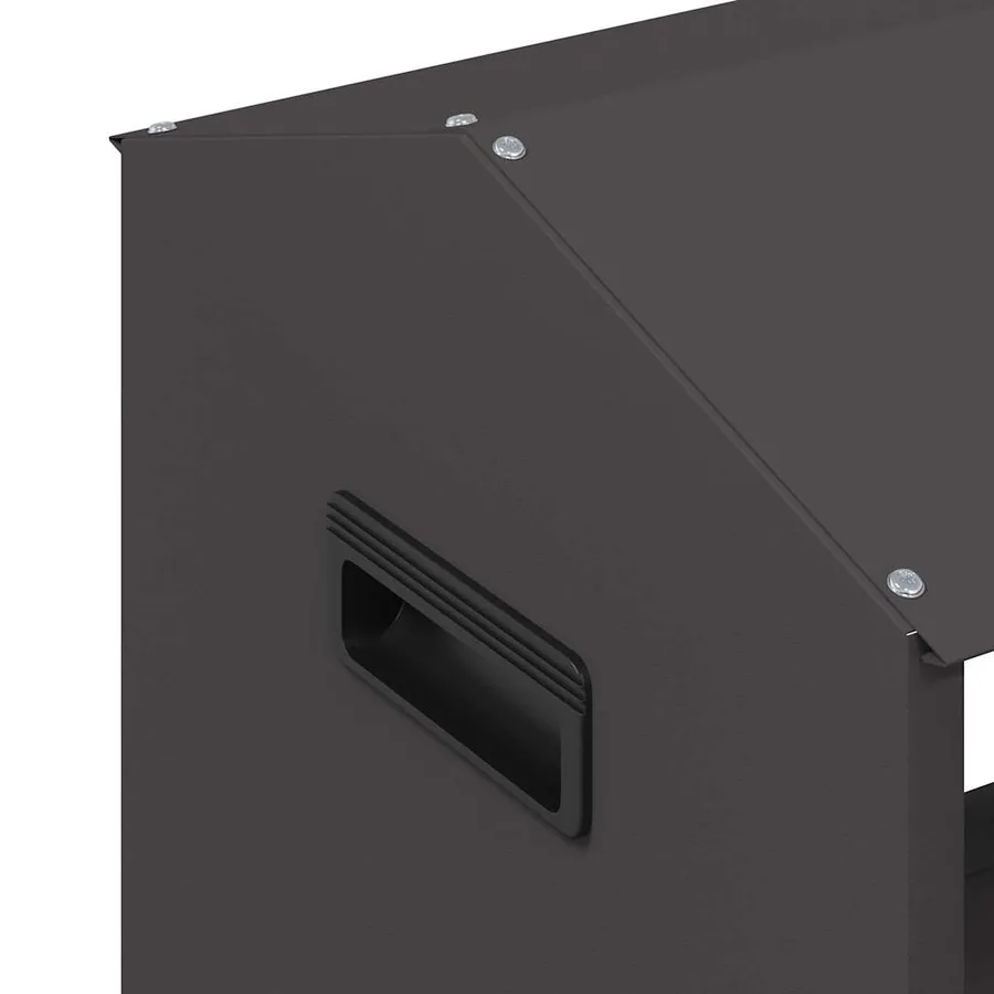 Trough d'alimentation pour le bétail Noir 79 x 35 x 62 cm - 7