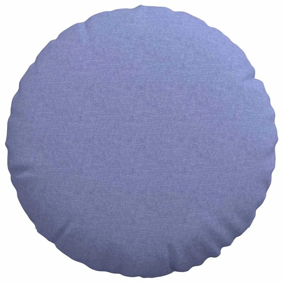 Coussins de siège 2 pcs Bleu denim Ø60 x 21 cm tissu - 6