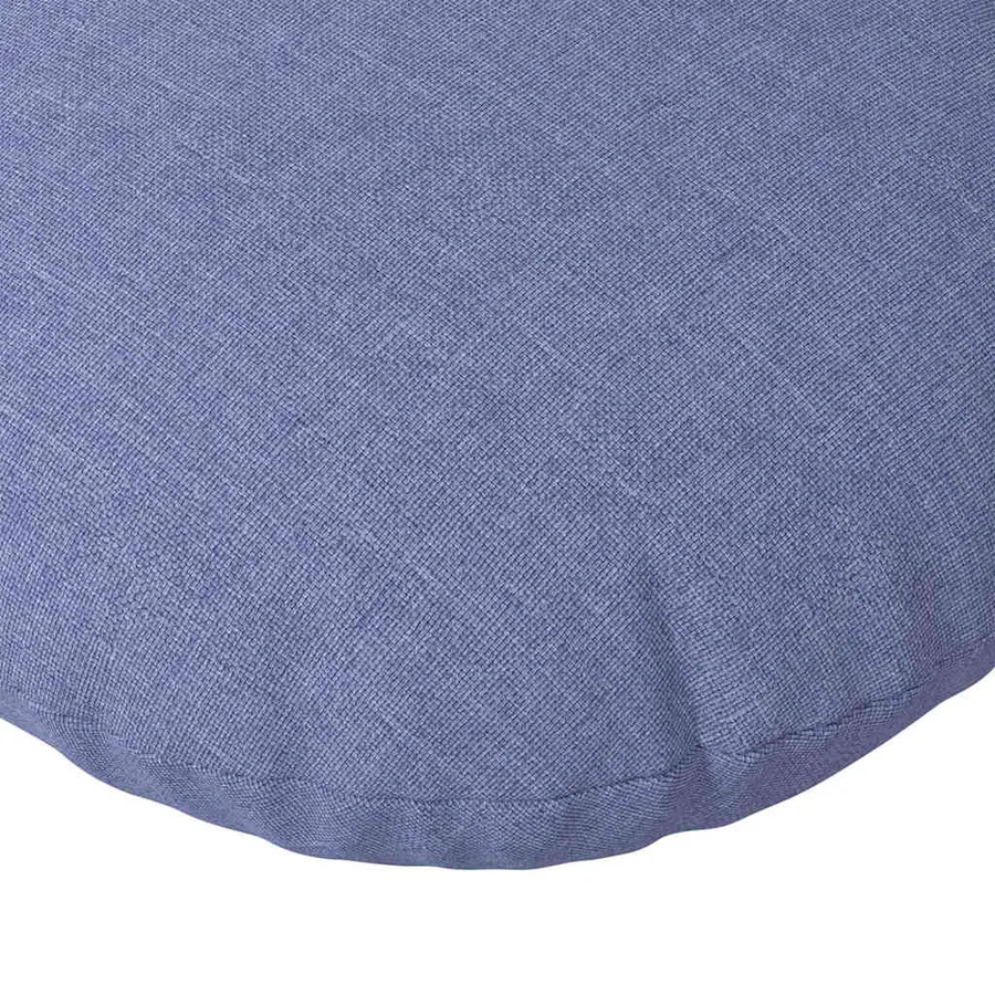 Coussins de siège 2 pcs Bleu denim Ø60 x 21 cm tissu - 7