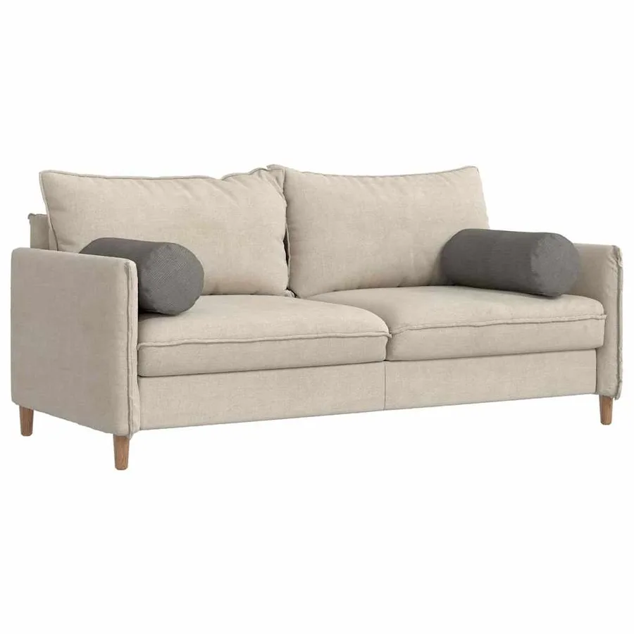 Coussins d'accent 2 pcs Gris clair Ø 25 x 70 cm - 3
