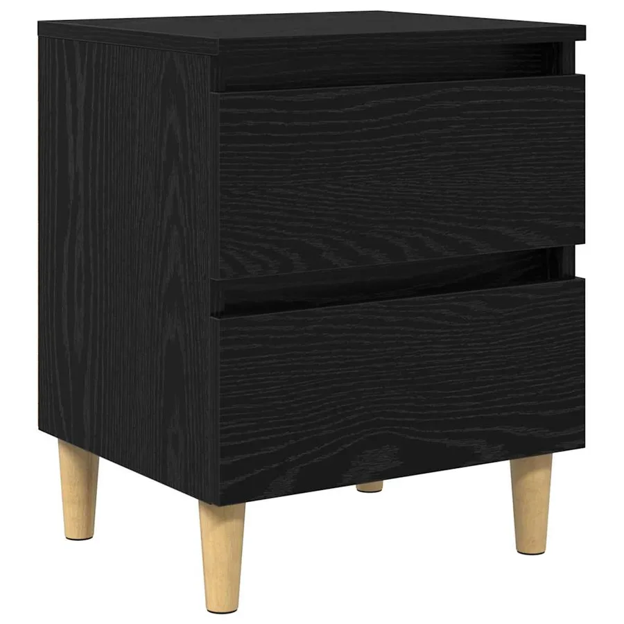 Meubles de lit avec tiroir 2 pcs Chêne noir 40 x 35 x 50 cm - 5