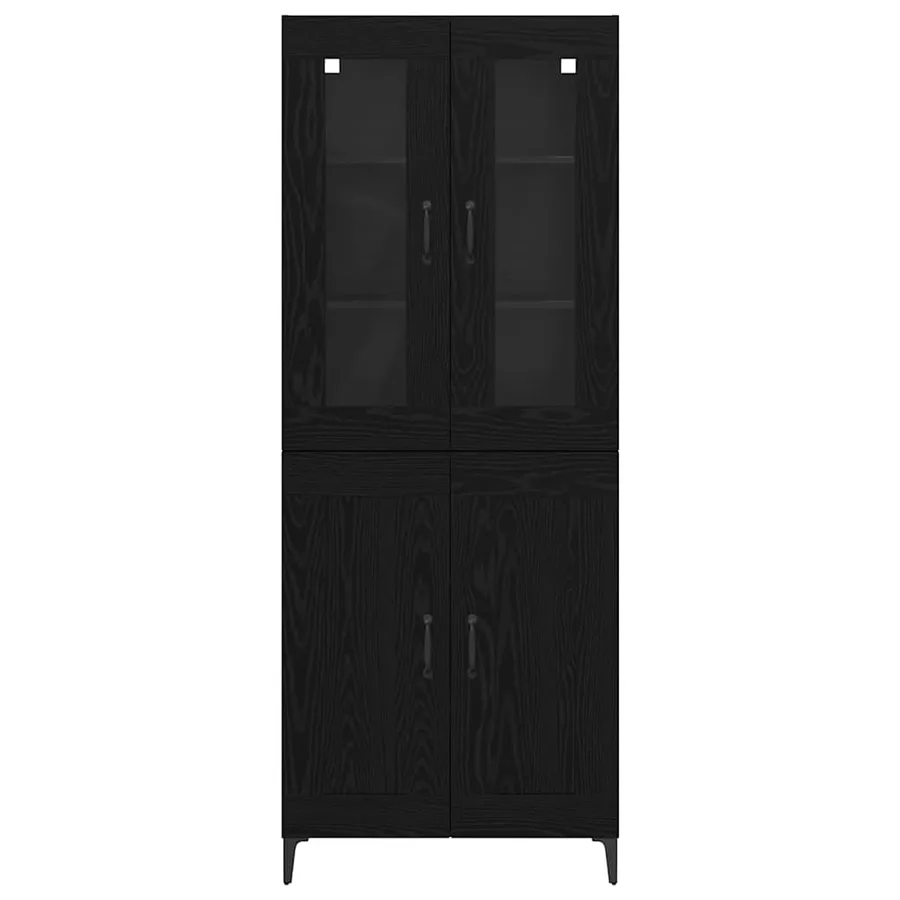Haut Armoire Chêne noir 69,5 x 34 x 180 cm Bois d'ingénierie - 6