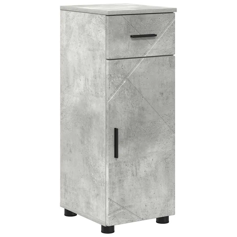 Ensemble de mobilier de salle de bain 5 pcs Gris béton - 7