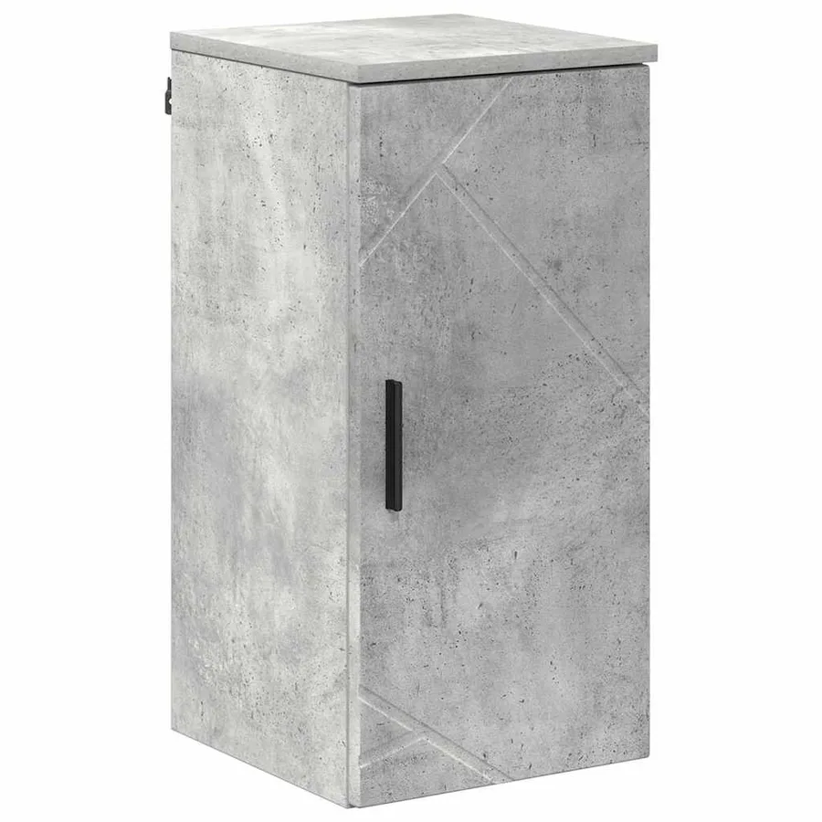 Ensemble de mobilier de salle de bain 5 pcs Gris béton - 9