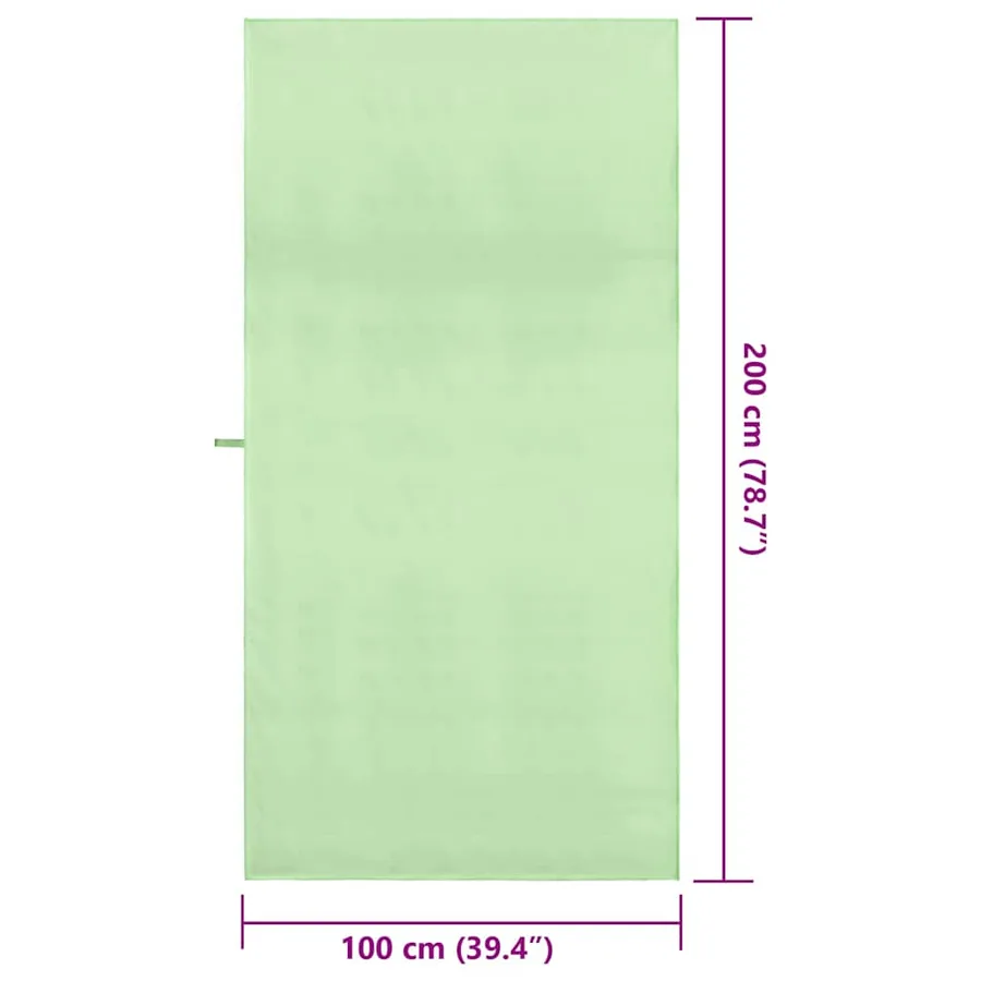 Serviettes de sport 2 pcs Vert 200 x 100 cm - 8