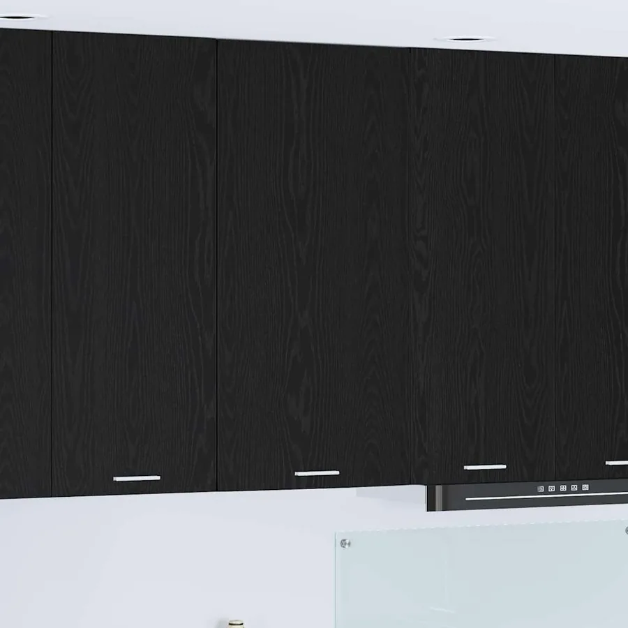 Armoire suspendue Chêne noir et Blanc 50 x 31 x 100 cm