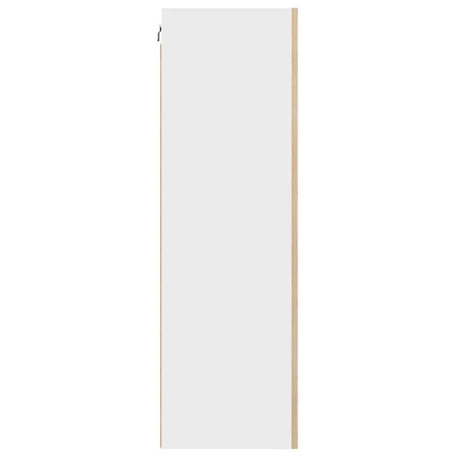 Armoire suspendue Chêne Artisan et Blanc 50 x 31 x 100 cm - 7
