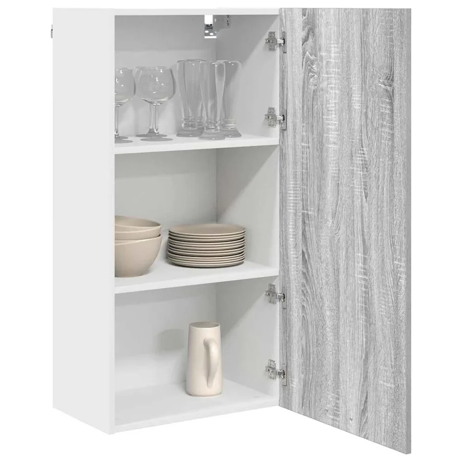 Armoire suspendue Gris Sonoma et Blanc 50 x 31 x 100 cm - 3