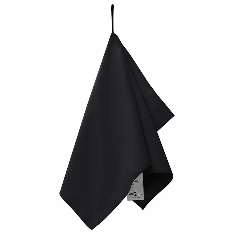 Serviettes de sport 2 pcs Noir 50 x 30 cm - 3