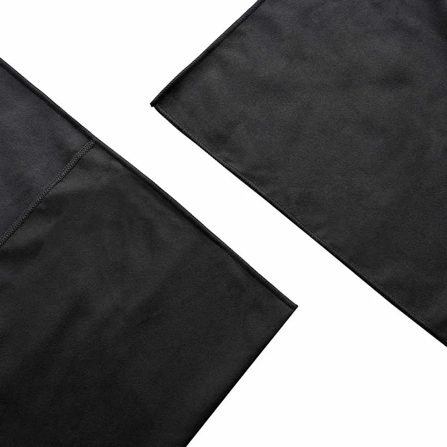 Serviettes de chaise d'extérieur 2 pcs Noir 130 x 60 cm - 6