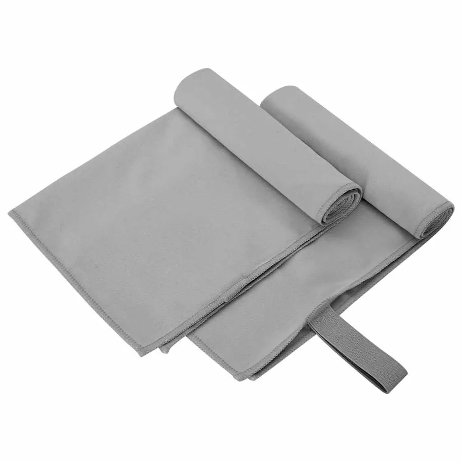 Serviettes de sport 2 pcs Gris foncé 50 x 30 cm