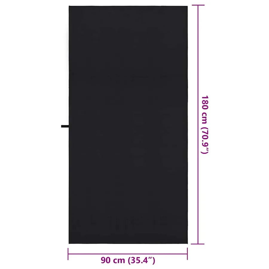 Serviettes de sport 2 pcs Noir 180 x 90 cm - 8