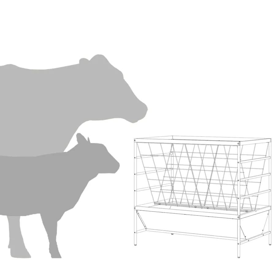Nourrisseur pour Animaux Argent 100 x 60 x 90 cm - 8