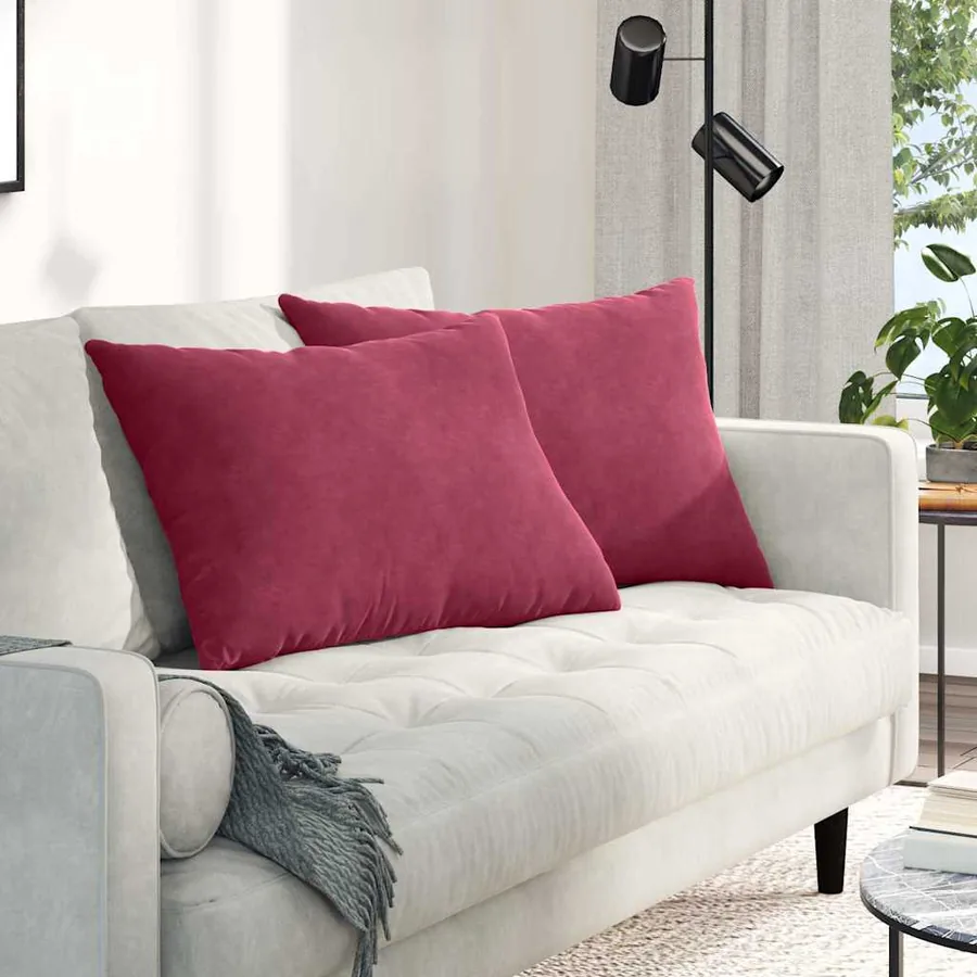 Coussins de canapé 2 pcs Bordeaux 70 x 50 cm