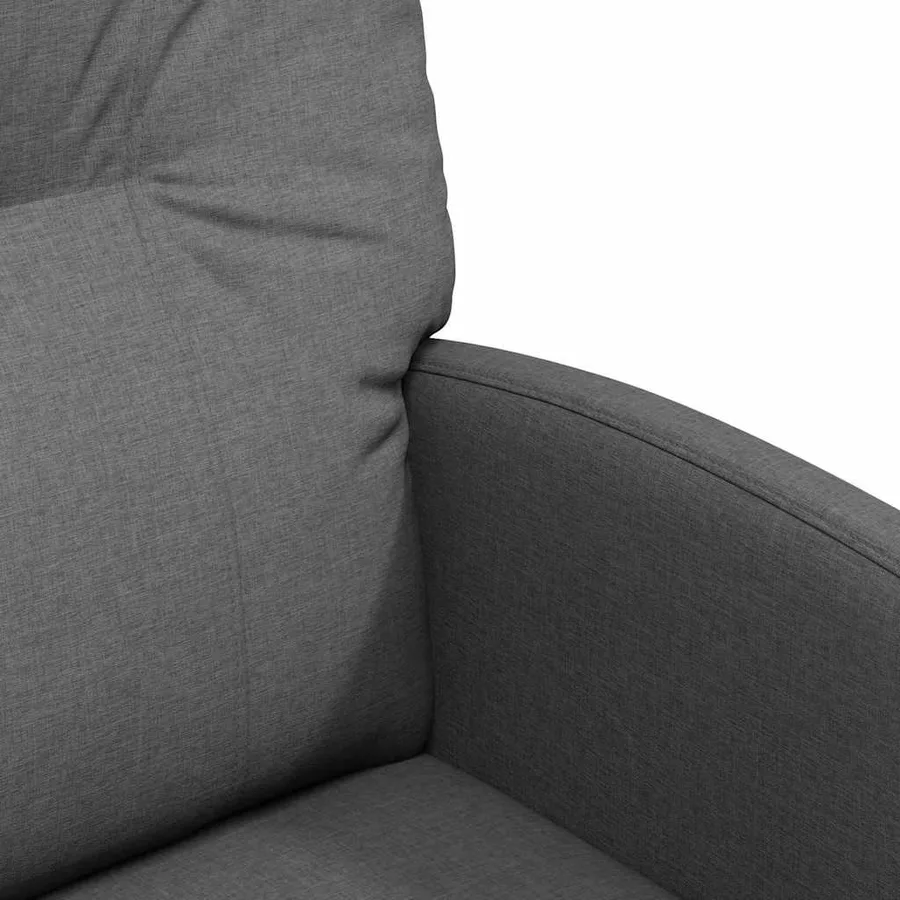 Chaises de Salle à Manger avec Roues 2 pcs Gris foncé tissu - 7