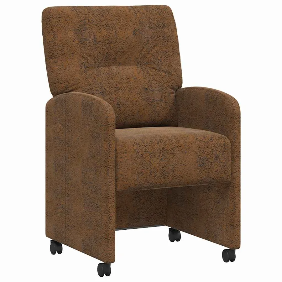 Chaises de Salle à Manger avec Roues 2 pcs Marron - 2