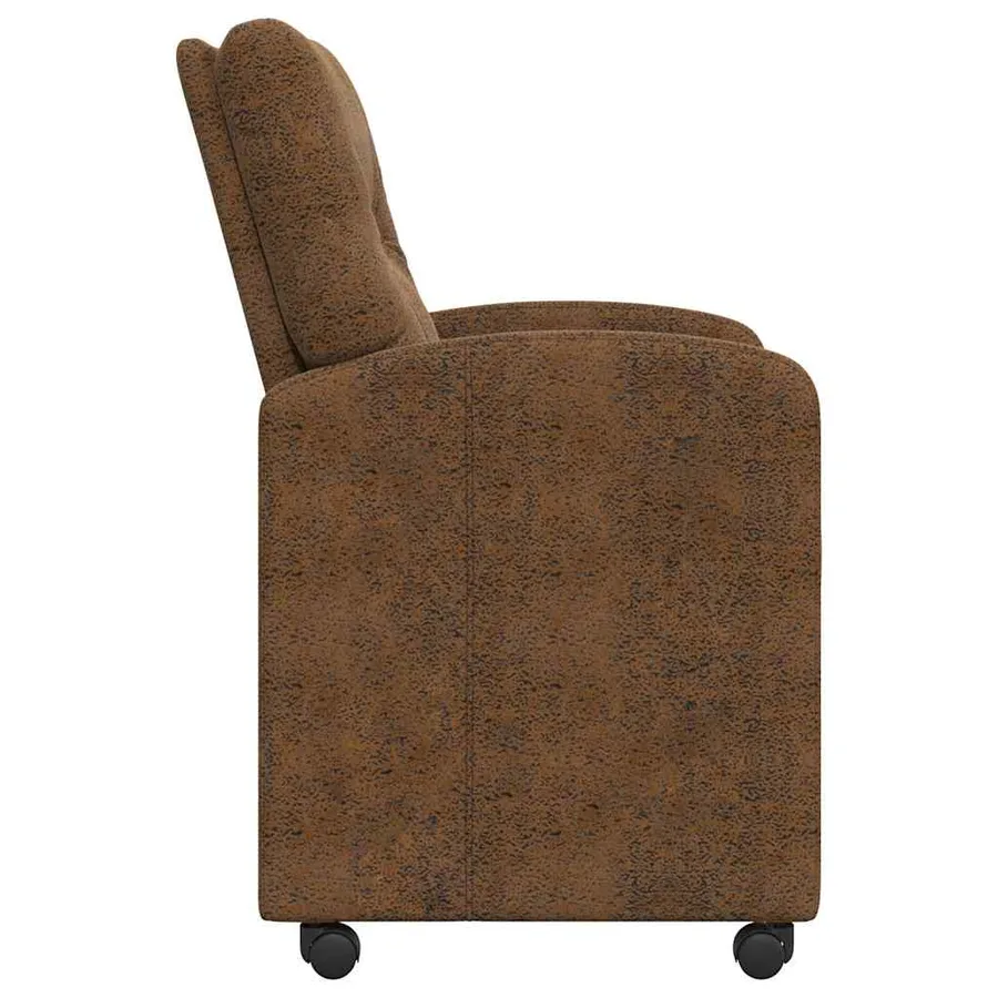 Chaises de Salle à Manger avec Roues 2 pcs Marron - 5