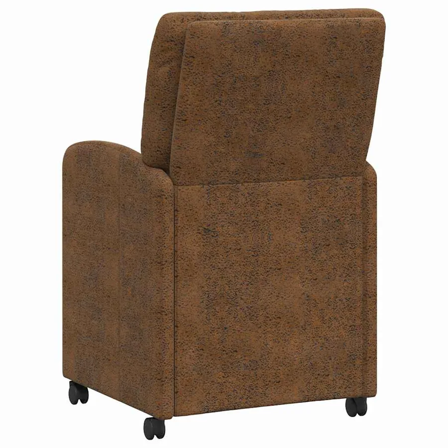 Chaises de Salle à Manger avec Roues 2 pcs Marron - 6