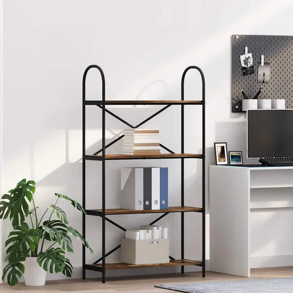 Étagère Chêne fumé 80 x 30 x 146 cm Bois d'ingénierie