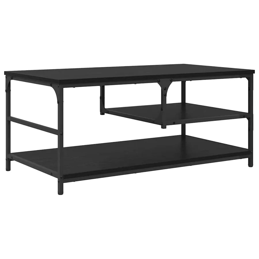 Table basse Chêne noir 90 x 49 x 40 cm Bois d'ingénierie - 7