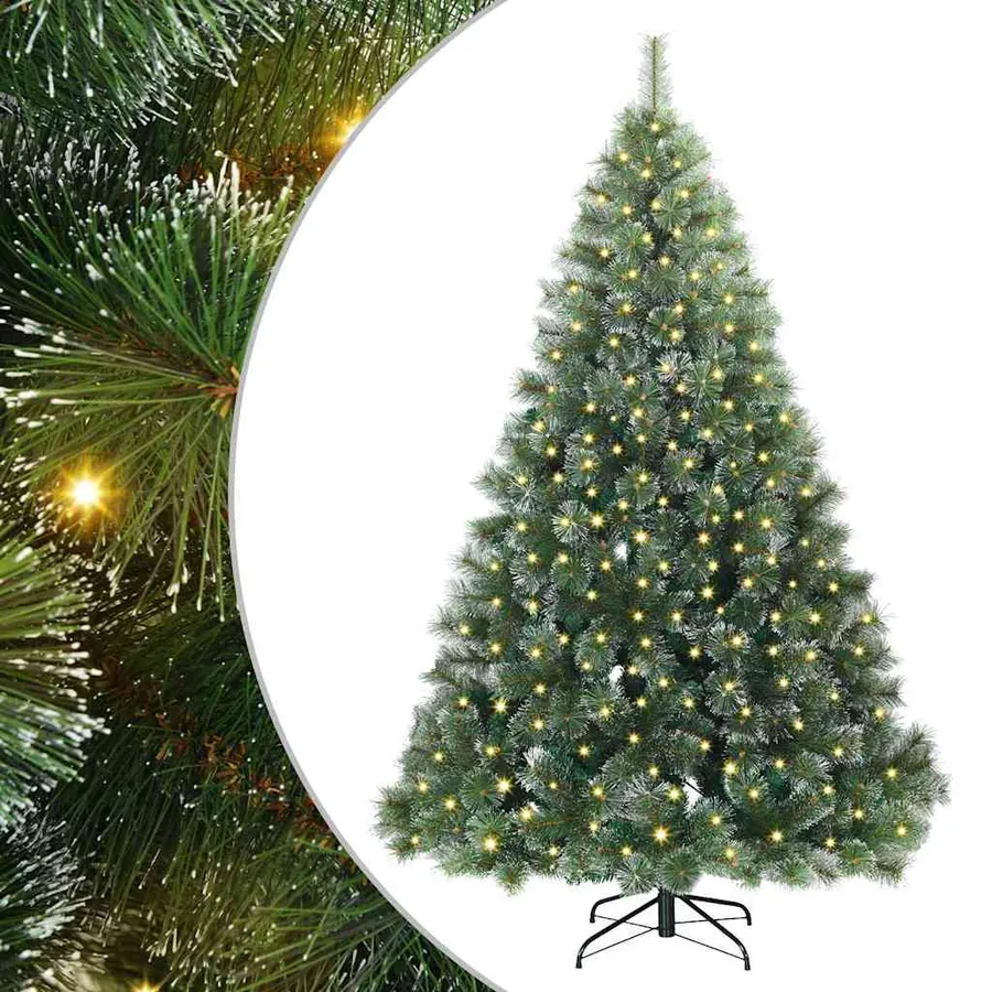 Sapin de Noël artificiel avec 300 LED Vert 180 cm PE et PVC - 2