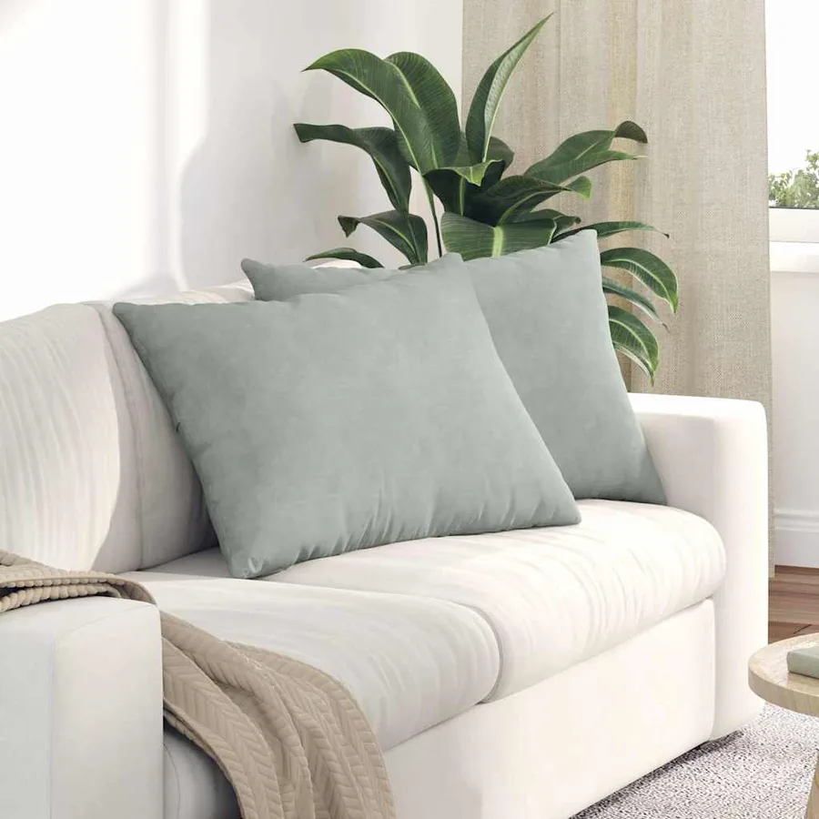 Coussins de canapé 2 pcs Gris clair 70 x 50 cm