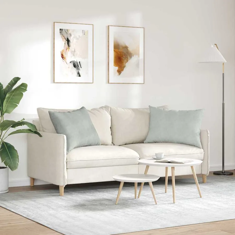 Coussins de canapé 2 pcs Gris clair 70 x 50 cm - 4