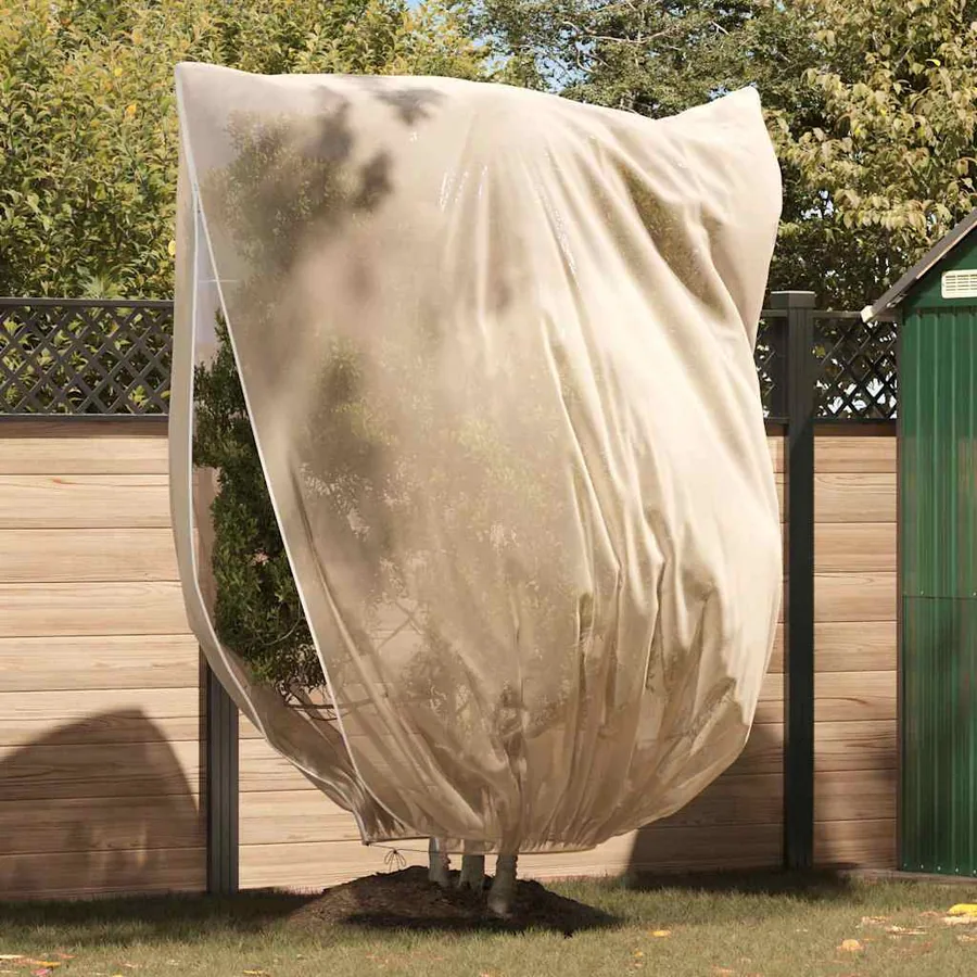 Couvercles de Fleece de Protection Anti-Gel pour Plantes Beige