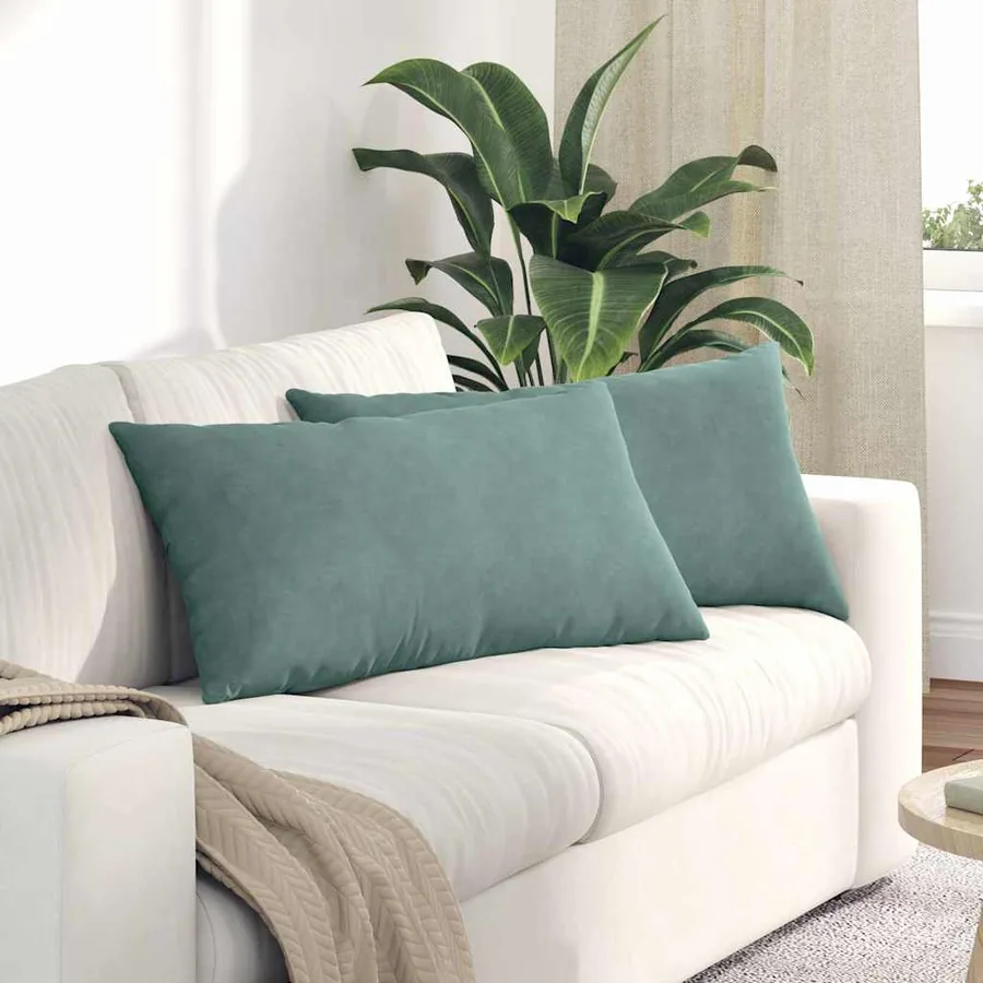 Coussins de canapé 2 pcs Vert Mer 80 x 40 cm