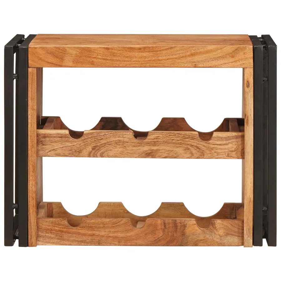 Étagère à vin Marron 60 x 45 x 33 cm Bois d'Acacia Massif - 4