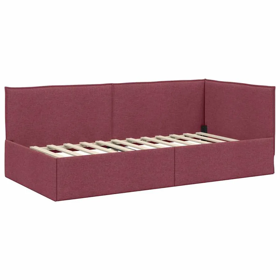 Cadre de lit d'angle avec matelas 2 pcs Gris Velours - 6