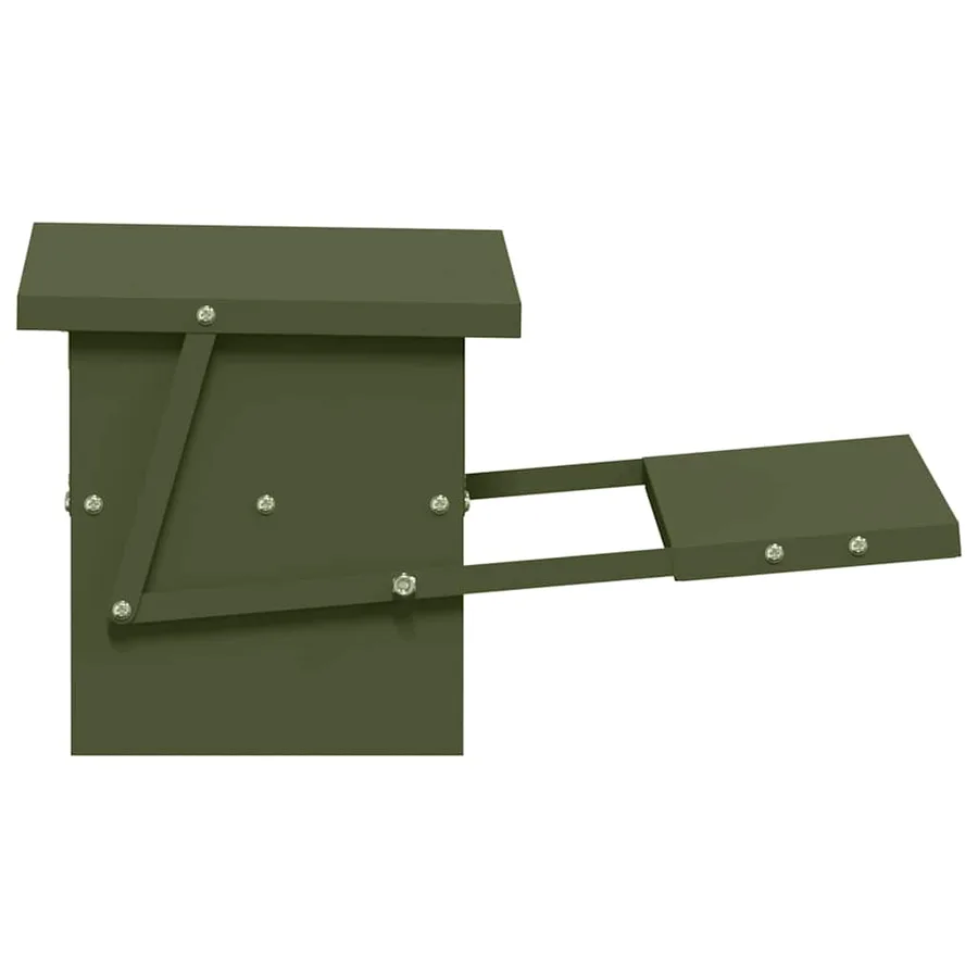 Nourrisseur à pédale pour poules Vert olive 48,5 x 39,5 x 19 cm - 7