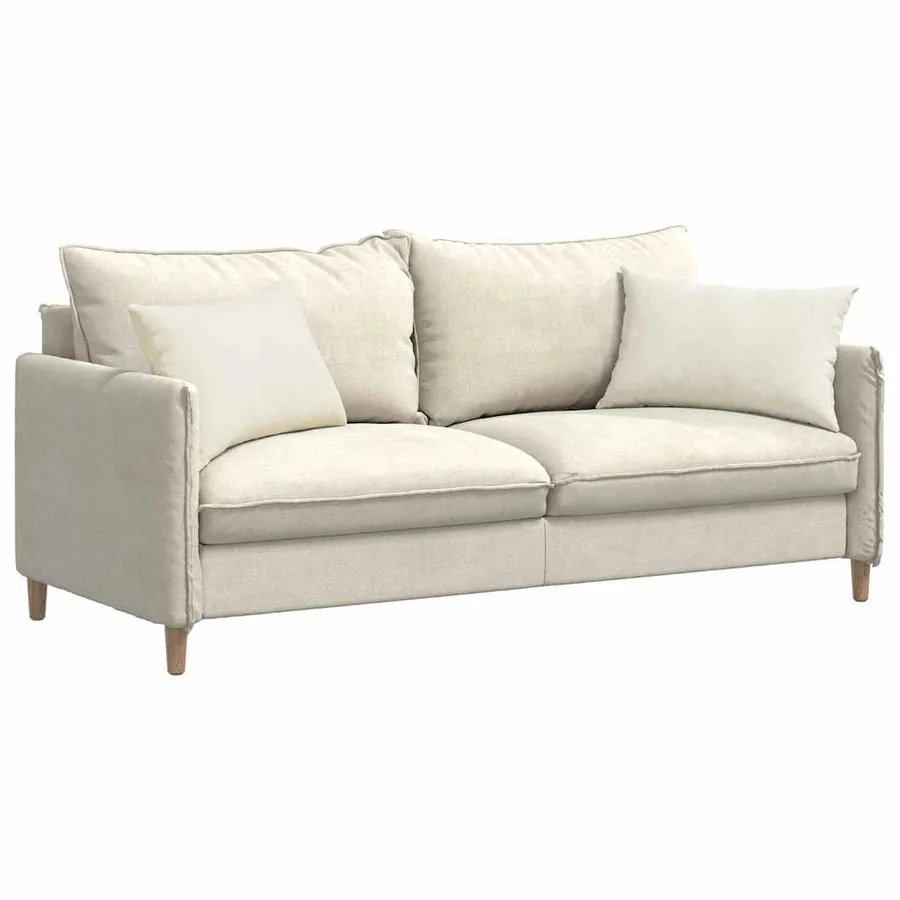 Coussins de canapé 2 pcs Crème 60 x 40 cm - 3