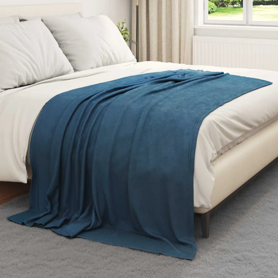 Jeté Bleu marine 200 x 150 cm Toison - 3