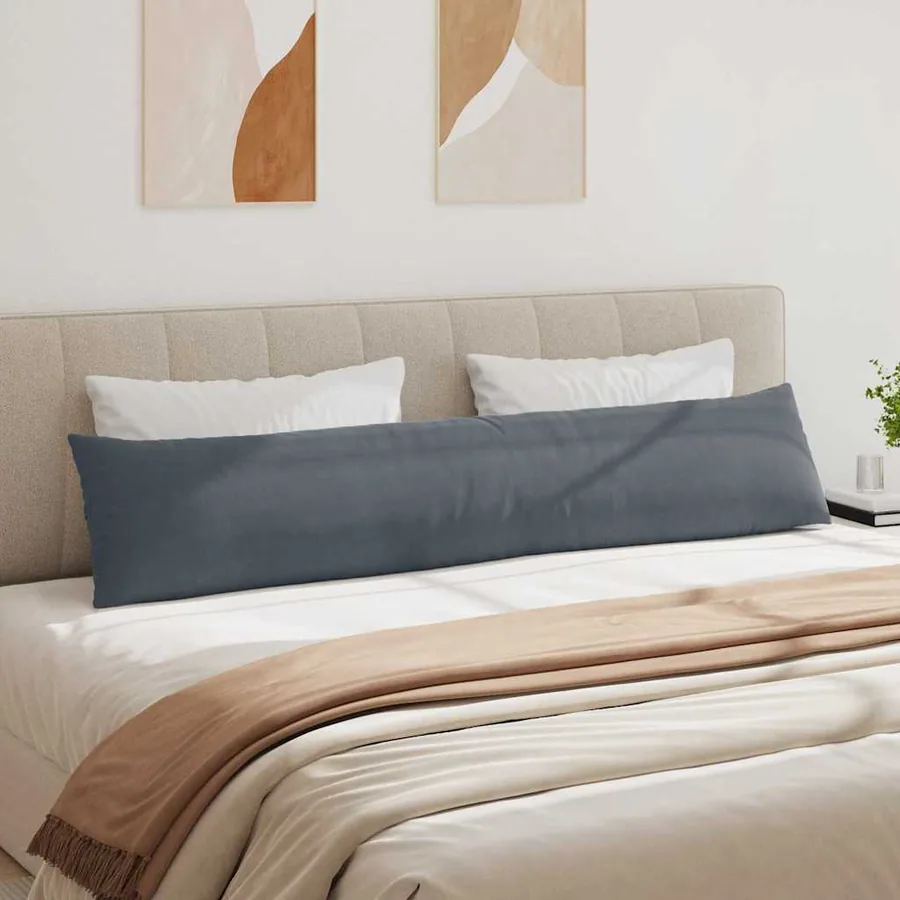 Coussins de canapé 2 pcs Gris foncé 200 x 40 cm - 4