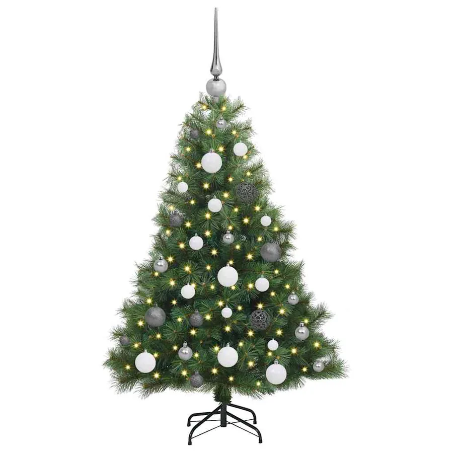 Sapin de Noël artificiel avec 150 LED Vert 120 cm PE et PVC - 3