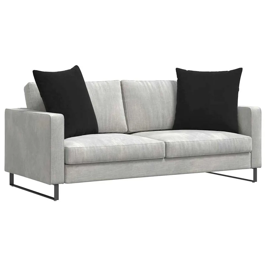 Coussins de canapé 2 pcs Noir 80 x 80 cm - 3