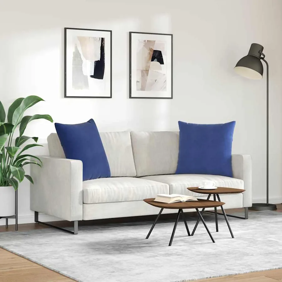 Coussins de canapé 2 pcs Bleu police 80 x 80 cm - 4