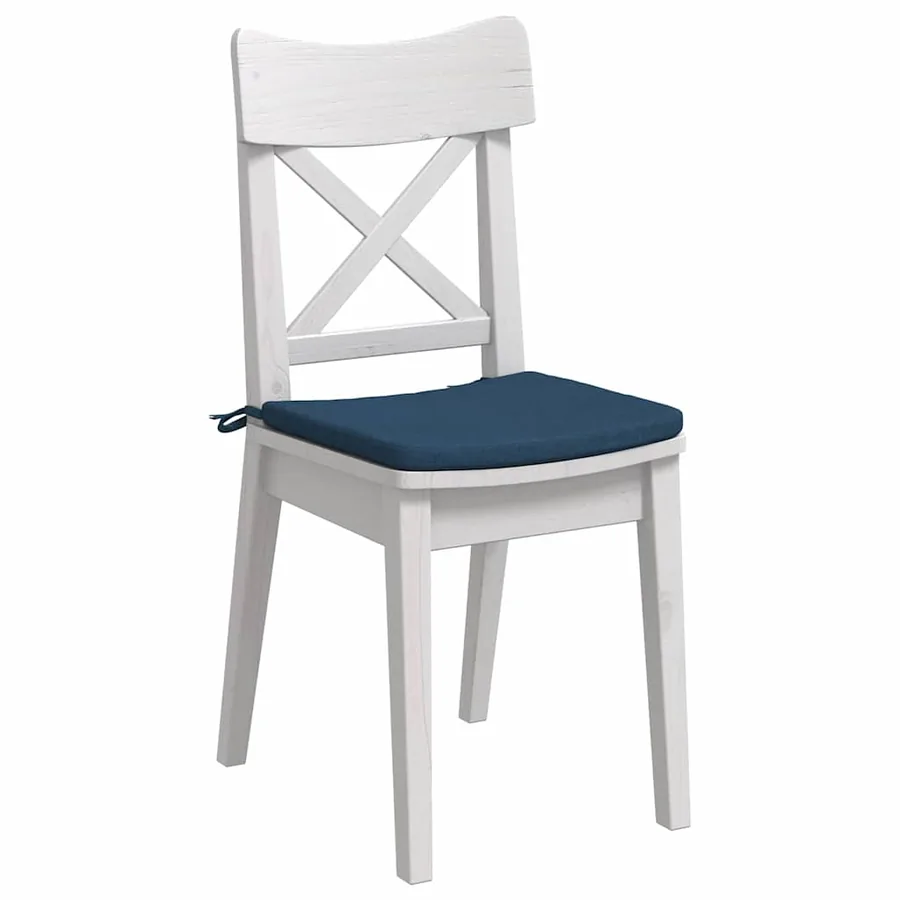 Coussins de siège 4 pcs Bleu 40 x 40 x 3 cm tissu - 3